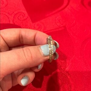 Elegant Gold and Silver Women's Earring